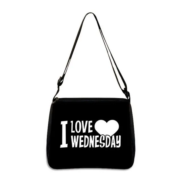 Unisex crossbody taška s motivy z oblíbeného seriálu Wednesday