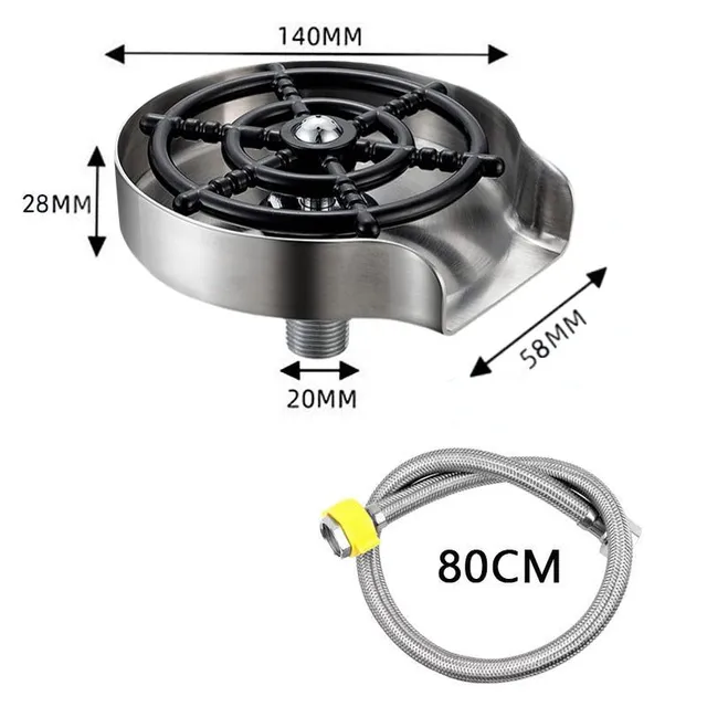 Automatyczna myjka do szklanych kubków Wysokie ciśnienie w zlewie kuchennym Maszyna do płukania Bar Cup Cleaner do piwa butelki mleka Tea Cups Narzędzia do czyszczenia