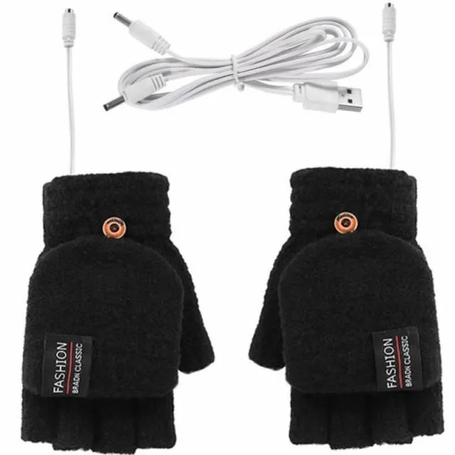 USB Electric heated gloves Double-sided heating gloves Gloves