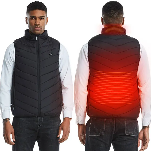 4 colors Unisex electric heated USB heat warm fabric winter vest red tag-xl