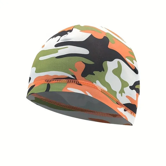 Universal cycling hat with camouflage printing - fast drying lining, breathable, suitable for sport, hiking, swimming