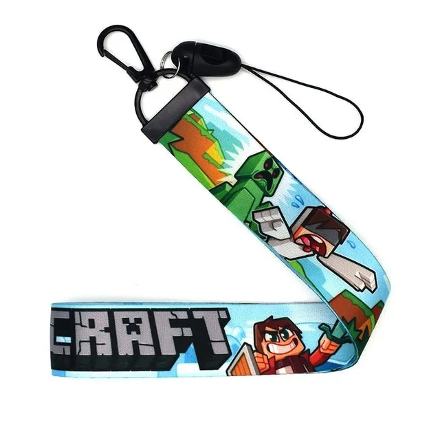 Stylish children's keychain with theme of computer games