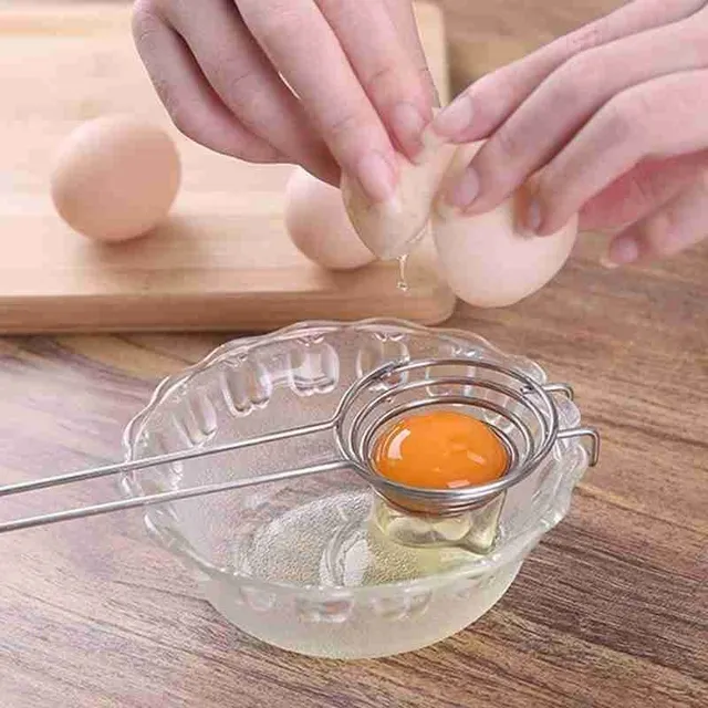 Stainless steel egg white separator