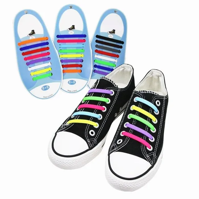 Stylish silicone shoelaces - more colors