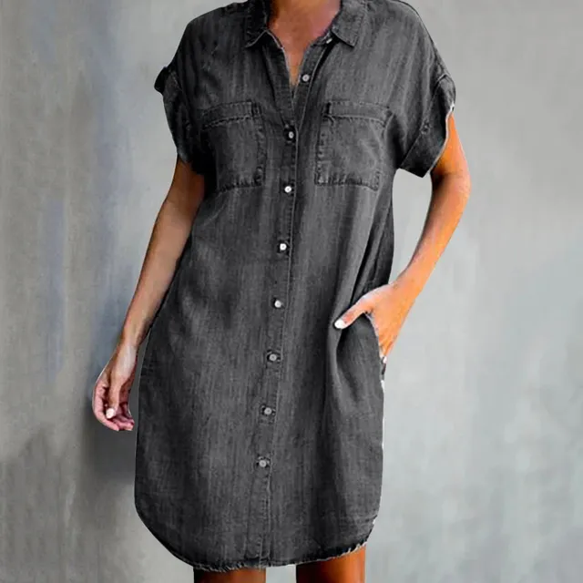 Denim shirt dress