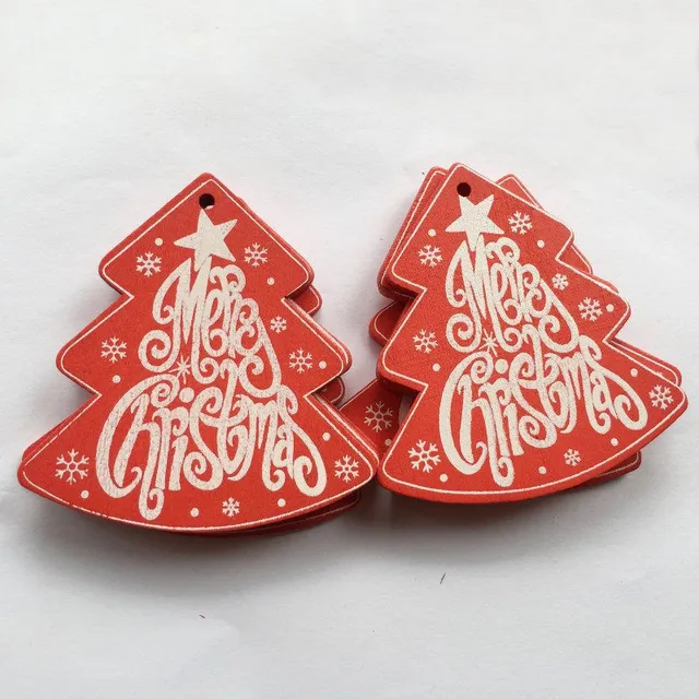 Wooden Christmas Ornaments 10pcs