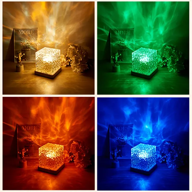 Water wool and Ocean Projector, Night Projector with RGB remote control, Multicolor LED lighting modes, Decorative lamp on the wall, For adults, Bedrooms, Party