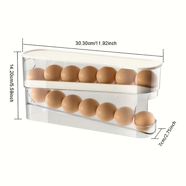 1 pc double layer egg box kitchen with chicken and duck with automatic transfer plastic box