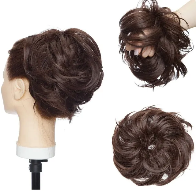 Postiche pour cheveux - chignon avec élastique