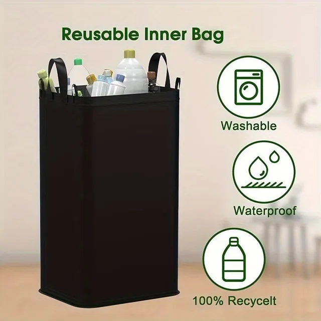 Set de recipiente de reciclare pentru bucătărie și saci de gunoi