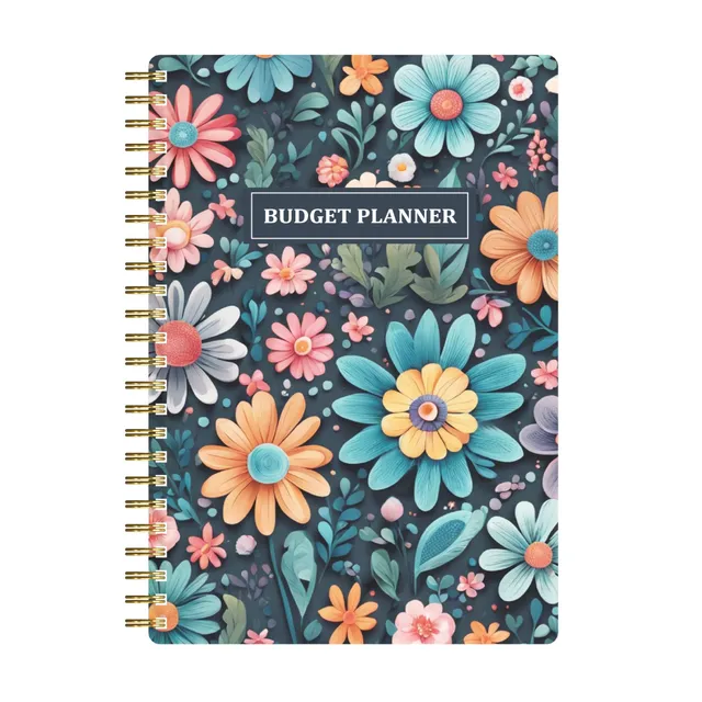 Finance and spending organizer - Monthly budget planner for efficient management (in Czech a5) Flowers-2