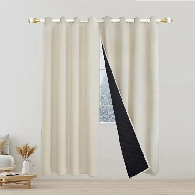 Thermal and acoustic insulation curtains - modern decoration for doors and windows, insulated, windproof