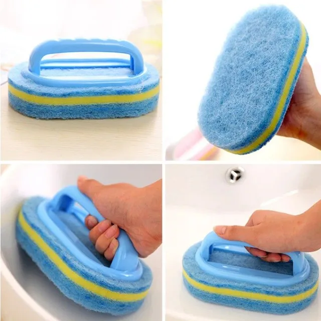 Cleaning sponge with handle