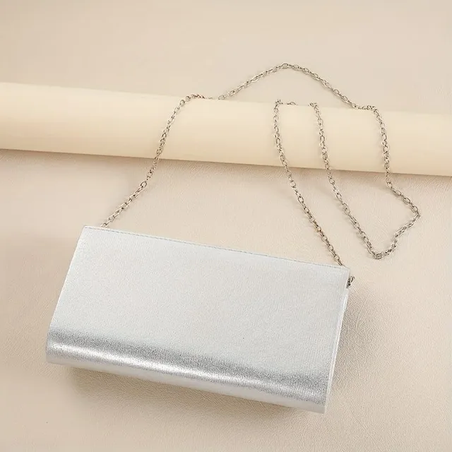 Evening note with minimalist lapel, fashionable elegant telephone bag with removable chain strap