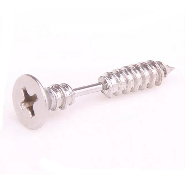 Men's earrings in the shape of a screw - 10 colours