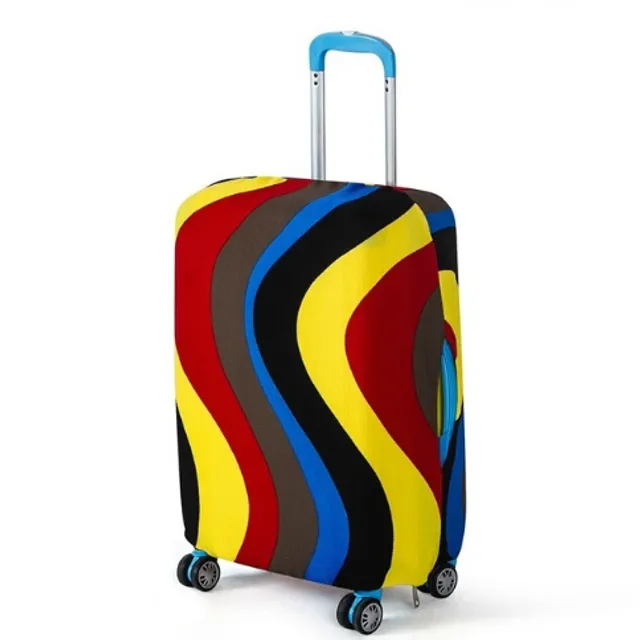 Moderní potah na zavazadlo s duhou