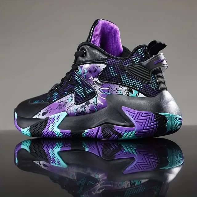 Basketball shoes with graffiti