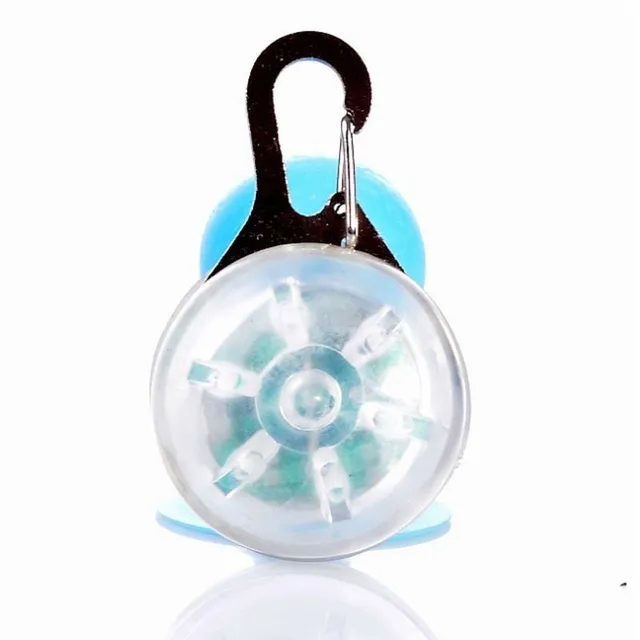 Illuminated round LED pendant for collar