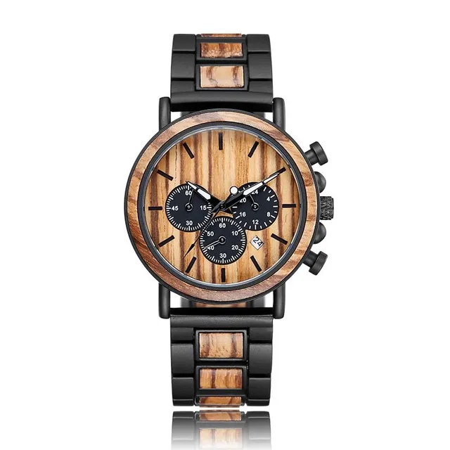 Módne pánske drevené hodinky Luca