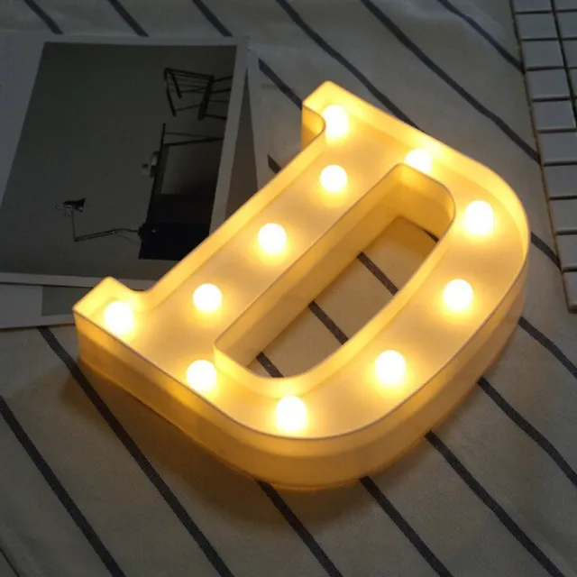 LED light letters d