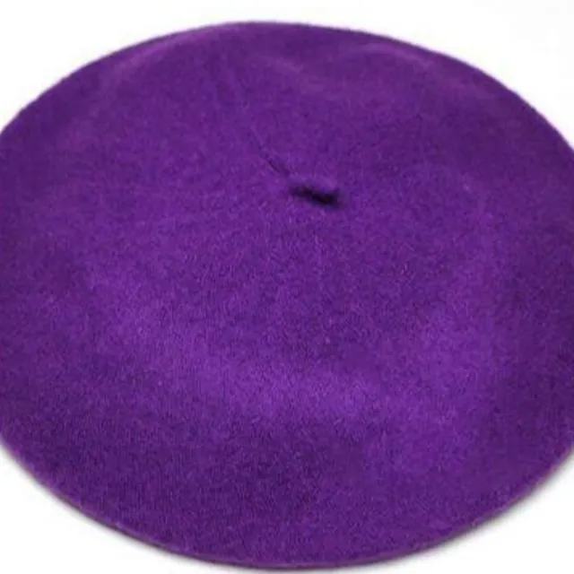 Women's wool beret fialova