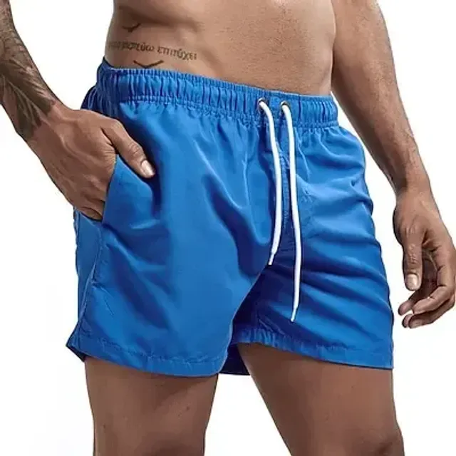 Men's swim shorts with quick-drying material and pockets