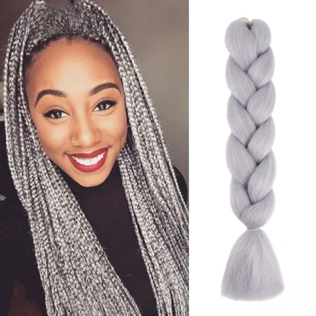 Kanekalon hair on braids - more variants