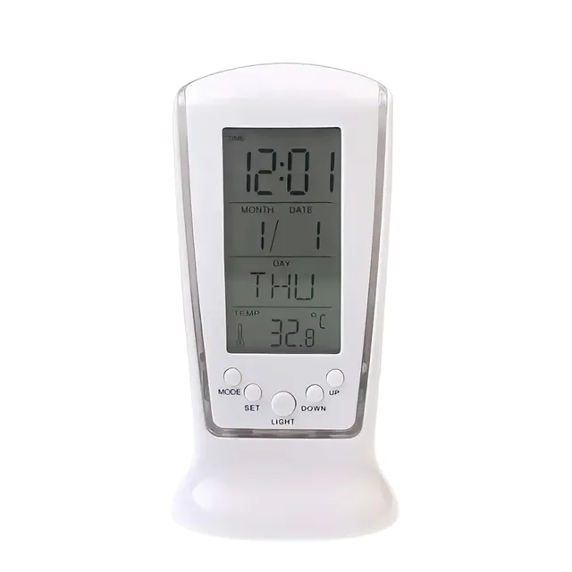 Digital thermometer with clock and alarm clock