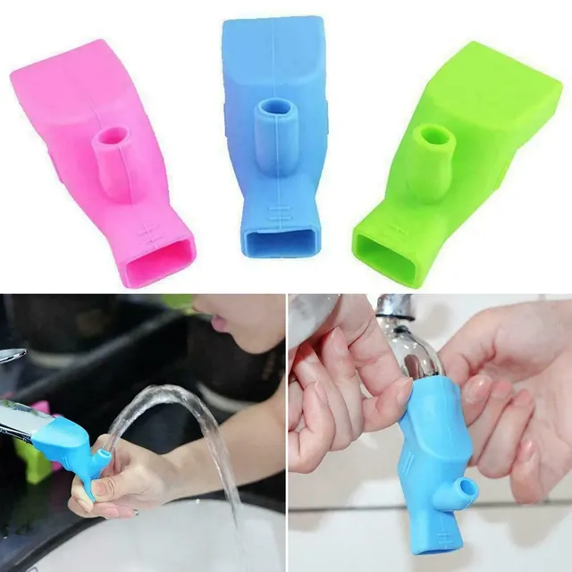 Practical silicone water tap attachment - easy tooth cleaning