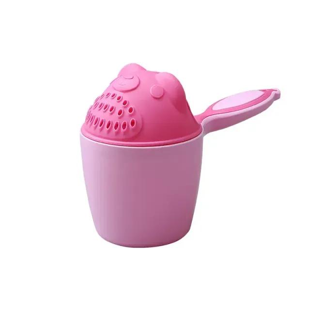 Baby bathing cup with animal motif to wash hair - Two colors