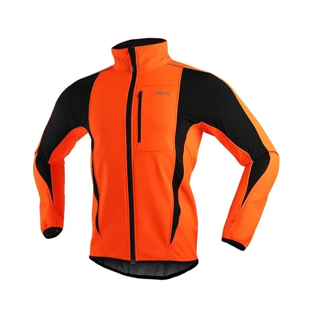 Men's winter cycling jacket - Insulated windbreaker, waterproof softshell bike jacket