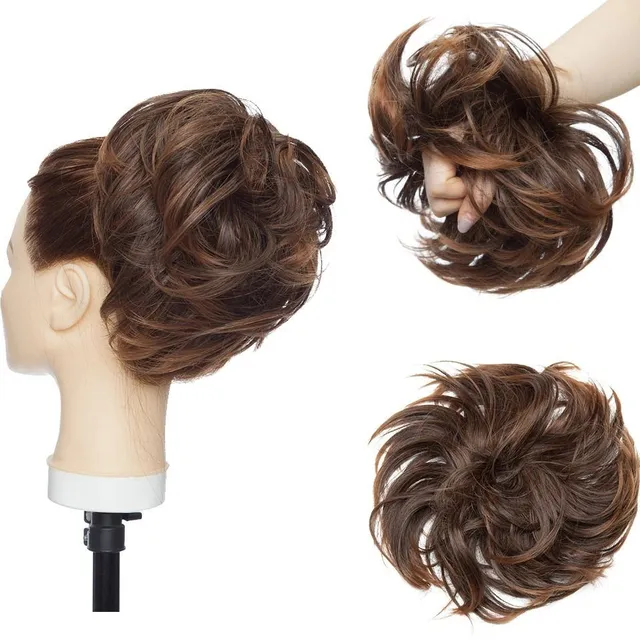 Postiche pour cheveux - chignon avec élastique