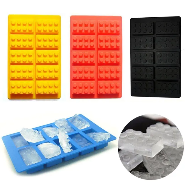 Formă modernă de silicon pentru cuburi de gheață în formă de puzzle - culoare aleatorie