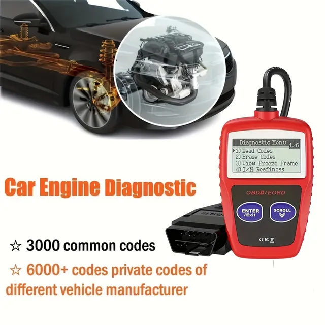 Diagnostický nástroj pre auto: MS309 čítačka OBD2/EOBD a chybové kódy mazania - vylepšená verzia