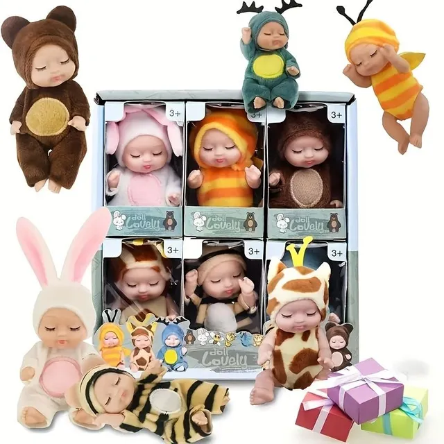 6 piece gift box with princess dolls - Perfect gift for girls and boys