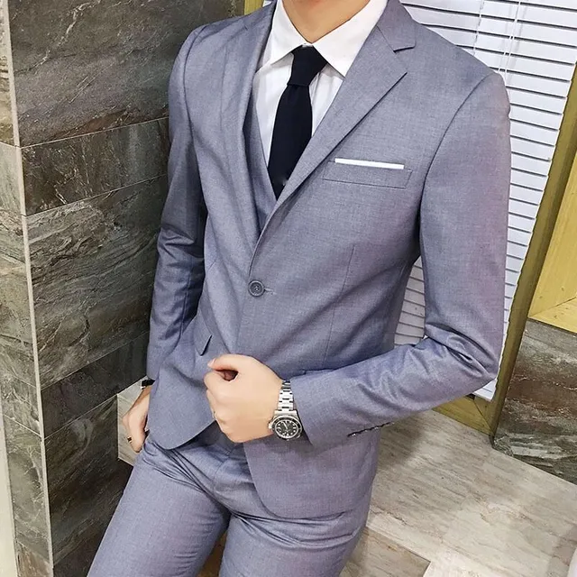 Luxury Suit Set 3 Pcs - Formal Jacket + Vest + Trousers