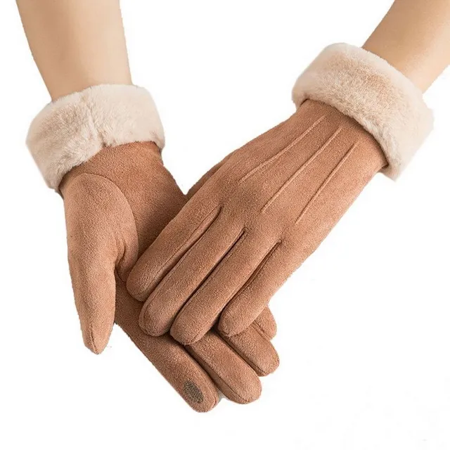 Ladies luxury gloves with wool lining Marika