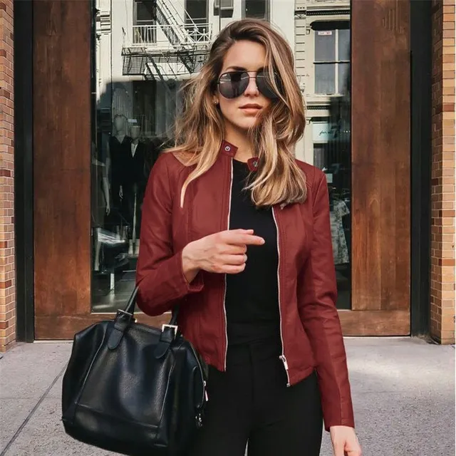 Elegant ladies leather jacket Marissa