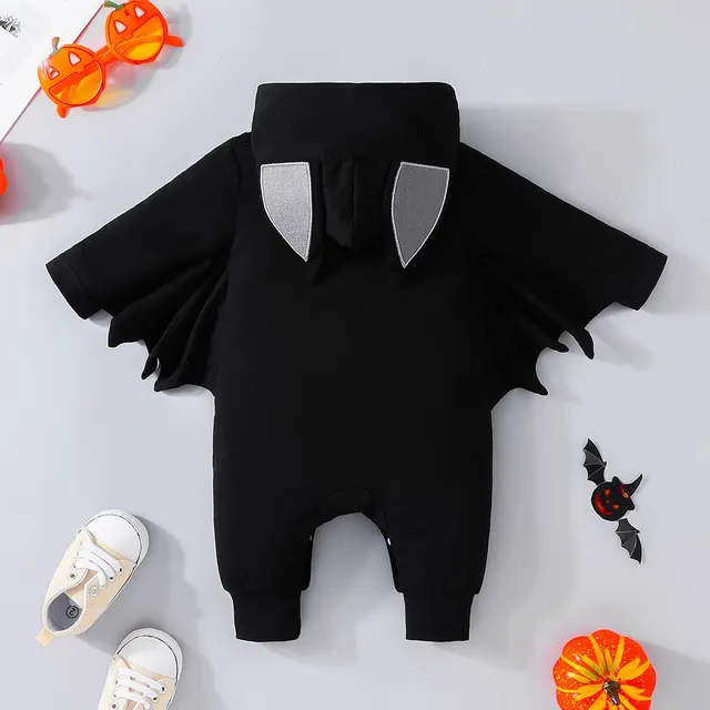 Children's black bat costume for Halloween