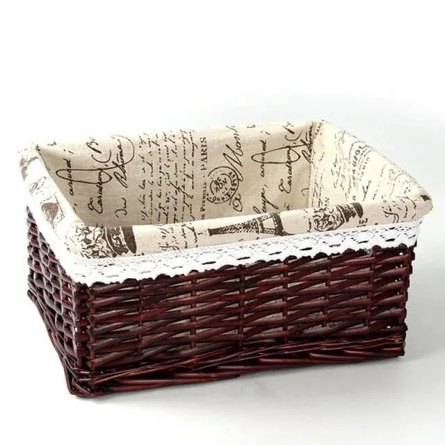 Wicker square rattan baskets