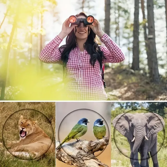 HD binoculars for bird watching, sport, hunting and concerts - Night vision under low lighting and HD lenses from prizmatic glass