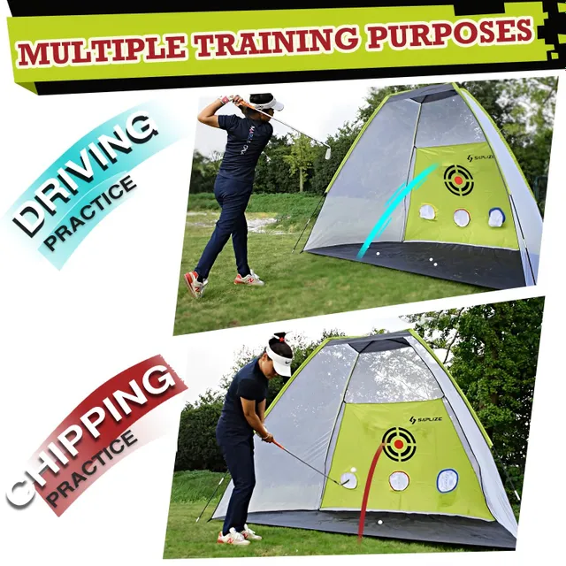 Training Network At Golf With Twig At Strikes, High Impact Network, 304,8 X 213,36 Cm, Large Size S Holes For Exercise Clipping, For Outdoor/Indoor/Garden Yard