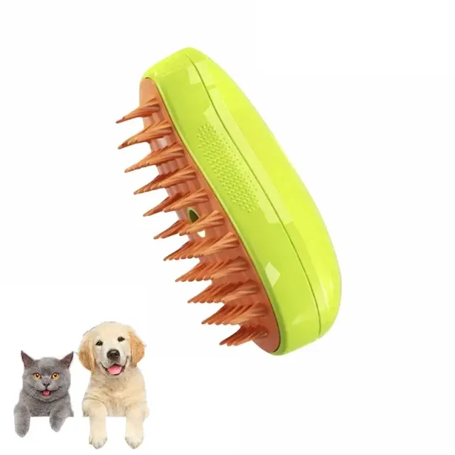 3v1 massage steam brush for cat and dog care with sputtering and combing function