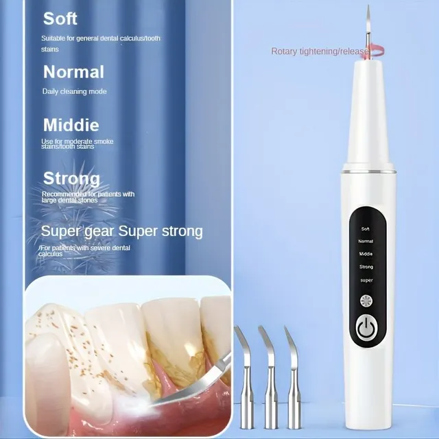 Sonic tooth cleaner with LED light - 2,6 mil. częstotliwość 