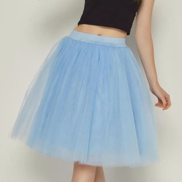 Women's tulle skirt lake-blue