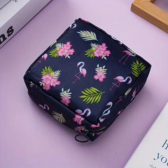 Praktische Reise-Kosmetiktasche mit Blumen- und Bärenmotiv