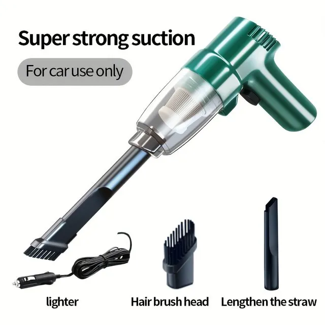 Vacuum Cleaner Mounted In Car, Super Strong, Powerful, High Suction, Dry And Wet Double-purpose Sedan, Small, Mini, Manual, Multifunctional, Portable