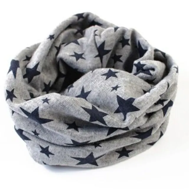 Children's fashion scarf with stars - 7 colours