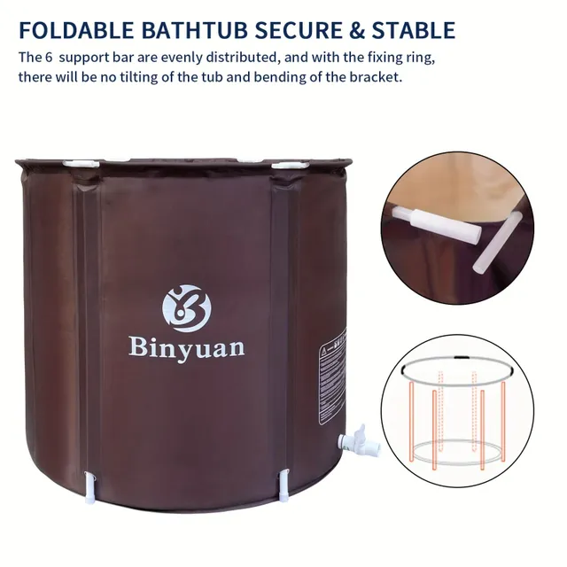 Folding bath 1pc - Extra large and portable, ideal for hot and icy baths