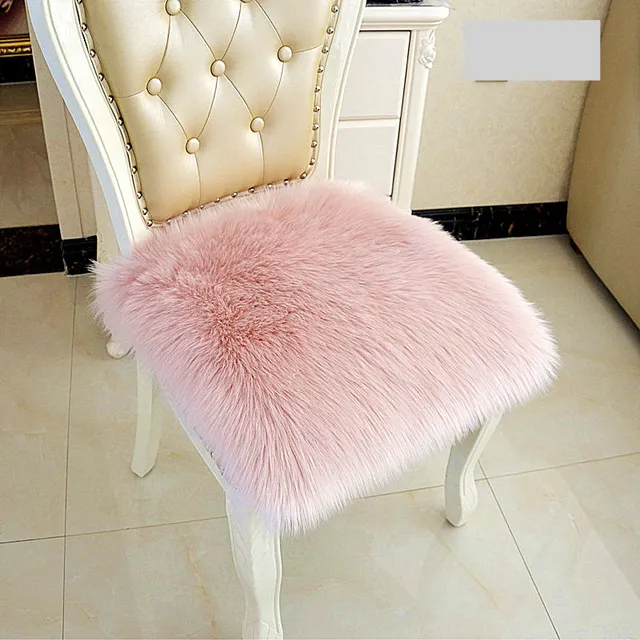 Chair cover made of artificial fur pink